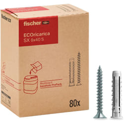 Ecoricarica 80 Tasselli sx 8x40 s con Vite - Fischer