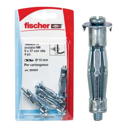 Tassello metallico hm 5x52 s k per lastre e pannelli con vite a filettatura metrica, confezione 4 pezzi - Fischer