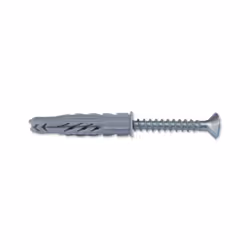 Tassello Fischer nylon UX con vite. Fornito con vite truciolare t.s.p. con impronta a croce. Adatto a qualsiasi tipo di suppo ...