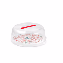 Snips Porta Torta Delice Winter 2021 Ø28 cm, Contenitore per torte, Rotondo, Rosso, Trasparente, Bianco, Plastica, 28 cm, 315 ...