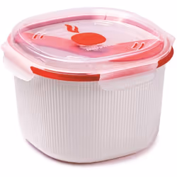 Snips | Cuoci Riso e Cereali per microonde | 2,70 LT| Colore Bianco | Linea Tempozero | 20,5 x 20,5 x 14,5 cm | BPA Free | Ma ...