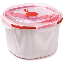 Snips - Cuoci Riso e Cereali per microonde 2,70 lt Colore Bianco Linea Tempozero 20,5 x 20,5 x 14,5 cm bpa Free Made in Italy