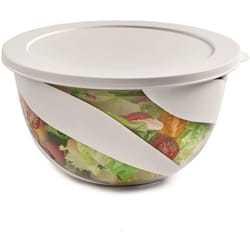 Snips - Insalatiera Colore Bianco, Ciotola Insalata, Insaltiera Con Coperchio, 5 lt, Made in Italy, Bpa Free