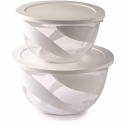 Snips Set Insalatiere 3 e 5 LT, Insalatiera con Coperchio, Insalatiera, Bianco, Made in Italy | Bpa Free