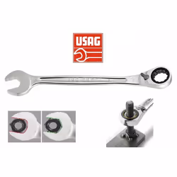 USAG 285 KA CHIAVE COMBINATA A CRICCHETTO REVERS. FISSA E STELLA C ANELLO TENUTA Caratteristiche: Anello in acciaio integrato ...