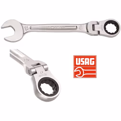 USAG 285 KF CHIAVE COMBINATA A CRICCHETTO SNODATA FISSA E STELLA SNODO COMBINATE CARATTERISTICHE Forchetta con sistema antisl ...
