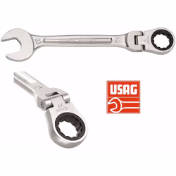 USAG 285 KF CHIAVE COMBINATA A CRICCHETTO SNODATA FISSA E STELLA SNODO COMBINATE CARATTERISTICHE Forchetta con sistema antisl ...