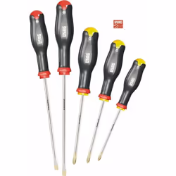 USAG 324 SH5 SERIE SET KIT 5 GIRAVITI PROFESSIONALI CACCIAVITI A CROCE E TAGLIO QUALITA' PROFESSIONALE USAG Impugnatura ergon ...