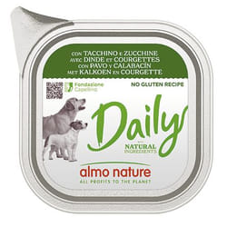 Almo Nature 8001154125795 cibo umido per cani Turchia, Zucchina Adulto 100 g