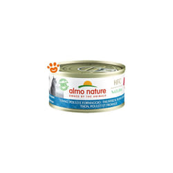 Cat hfc Natural Tonno, Pollo e Formaggio 5080H Megapack Cat hfc Natural Tonno, Pollo e Formaggio 5080H Megapack - Lattina Da 70 Gr - Almo Nature