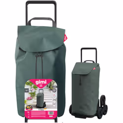 Dimensioni L51xP44xH95 cm. - chiuso 51x33x95 cm. Carrelli spesa Gimi Tris Telaio in acciaio, 3 ruote, capacità sacca Lt. 52, ...
