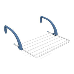 Brezza 60 Stendibiancheria da Balcone Estensibile Acciaio/Resina 5 Metri Stendibili 69x54x28 Cm
