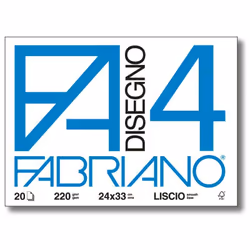 Fabriano Blocco da disegno 20FG. F4 24X33cm liscio, Liscio, 220 g/m², 330 mm, 240 mm, 800 fogli, F.S.C.