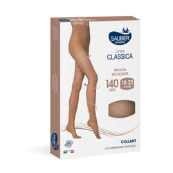 Sauber Collant 140 Denari Maglia Microrete Chiaro 3 Linea Classica per Circolazione Collant