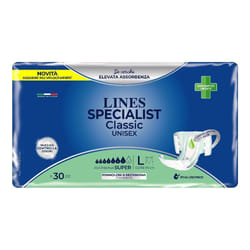 Lines Classic Specialist Unisex Pannolone a Mutanda 30 Pezzi Taglia L