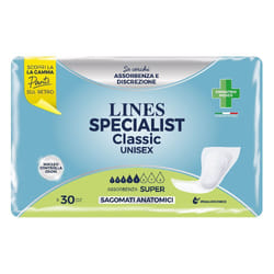 LINES SPECIALIST Classic Unisex Sagomati Anatomici Assorbenza Super 30 pz Pannolini