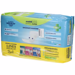 LINES SPECIALIST Classic Unisex Sagomati Anatomici Assorbenza Super 30 pz Pannolini - Vista aggiuntiva 4