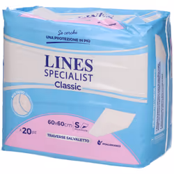 LINES Specialist Classic Traverse Salvaletto 60x60 cm 20 pz Lenzuolo