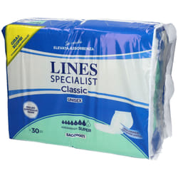 Lines Specialist Classic Sagomato Super per Incontinenza 30 Pezzi