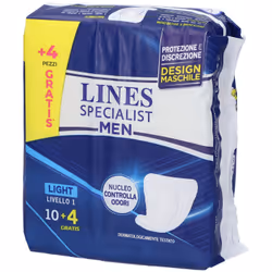 Lines Specialist Men Livello 1 Assorbenti per Perdite di Urina 14 Pezzi