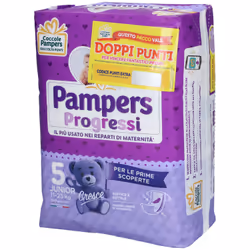 Pampers Progressi sono pannolini fatti di materiali ultra soffici pensati appositamente per i bimbi più piccoli. Taglia 5 (11 ...