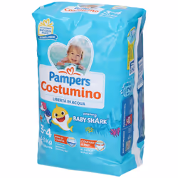 Pampers il Costumino è un pannolino ideale per il mare o per la piscina. Confezione da 12 pezzi. Taglia 3(6-11kg) 