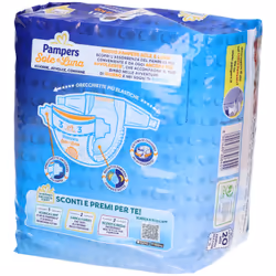 Pampers Sole e Luna Maxi Pannolini Taglia 5 (11-25kg) 15 Pezzi Taglia 3 (4-9kg)