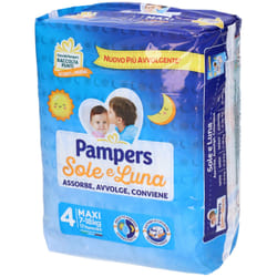 Pampers Sole e Luna Maxi Pannolini Taglia 5 (11-25kg) 15 Pezzi Taglia 4 (7-18kg)