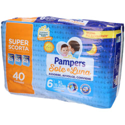 Pampers Sole e Luna XL 6 15-30kg 40 pz Pannolini