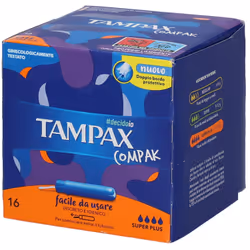 Tampax Compak Superplus offre una protezione affidabile e discreta durante il ciclo mestruale. Dotati di un applicatore in pl ...