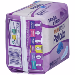 Lines Petalo Blu Assorbente Lungo Con Ali per Comfort e Delicatezza Busta da 10 Pezzi
