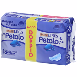 LINES Petalo Blu Notte con Ali 18 pz Assorbenti