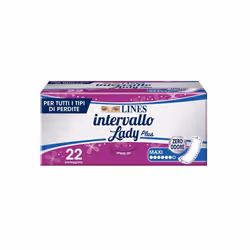 Proteggislip Lines Intervallo Lady Plus Maxi offre protezione completa contro le perdite con un cuore super assorbente. Contr ...