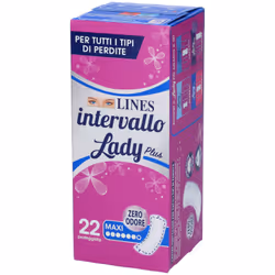 Lines Intervallo Lady Plus Maxi Proteggislip per Protezione Quotidiana 22 Pezzi