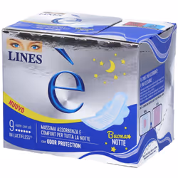 Lines è Notte Carry Pack per Notti Tranquille Confezione da 9 Pezzi