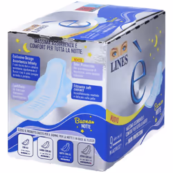 Lines è Notte Carry Pack per Notti Tranquille Confezione da 9 Pezzi