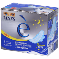 Lines E' Notte Downcount Assorbenti per la Notte 7 Pezzi