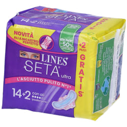 LINES Seta Ultra con Ali 16 pz Assorbenti