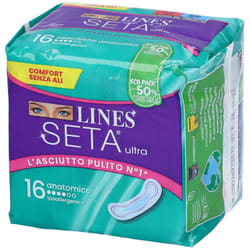 Lines Seta Ultra Assorbenti Anatomici senza Ali Eco Pack 16 pz