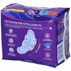 LINES Seta Ultra Notte con Ali 8 pz Assorbenti