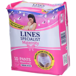 Lines Specialist Maternity Mutandina Assorbente Per Perdite Post Parto Misura Large è ideale per le donne post gravidanza. As ...