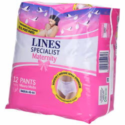 Lines Specialist Maternity sono assorbenti post parto per le donne che soffrono di perdite e incontinenza urinaria