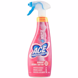 ACE CANDEGGINA PIÙ IN SPRAY DA 800 ML IN MAXI FORMATO Ace candeggina più in spray a mousse è detergente e igienizzante. La ca ...