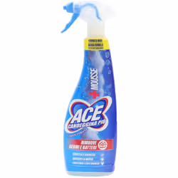 ACE CANDEGGINA PIÙ IN SPRAY DA 800 ML FRESCO PROFUMO Ace candeggina più in spray a mousse è detergente e igienizzante. La can ...