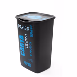 PATTUMIERA BIDONE PER RACCOLTA DIFFERENZIATA RICICLO CARTA 50 LITRI Secchio contenitore immondizia Ampio e capiente Con coper ...