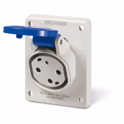 Poly Pool 200.01633, 2P+T, Blu, Bianco, IP44, 230 V, 16 A, 1 pz