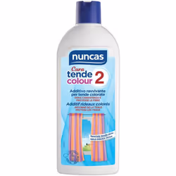 Nuncas Tende Colour 2 Cura è l' additivo rivitalizzante che rinnova, protegge e appretta ogni tipo di tenda. Crea sulle fibre ...