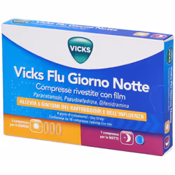 Vicks Flu Giorno Notte per Raffreddore e Influenza 16 Compresse