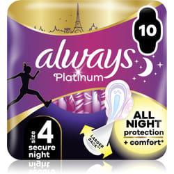 Always Platinum Secure Night Size 4 10 pz