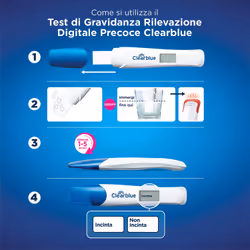 Clearblue Test di Gravidanza Rilevazione Digitale Precoce 1 Pezzo